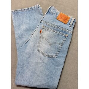 Levi Strauss Co 517 Orange Tab Jeans Light Wash Flared Women Cropped W26 L26